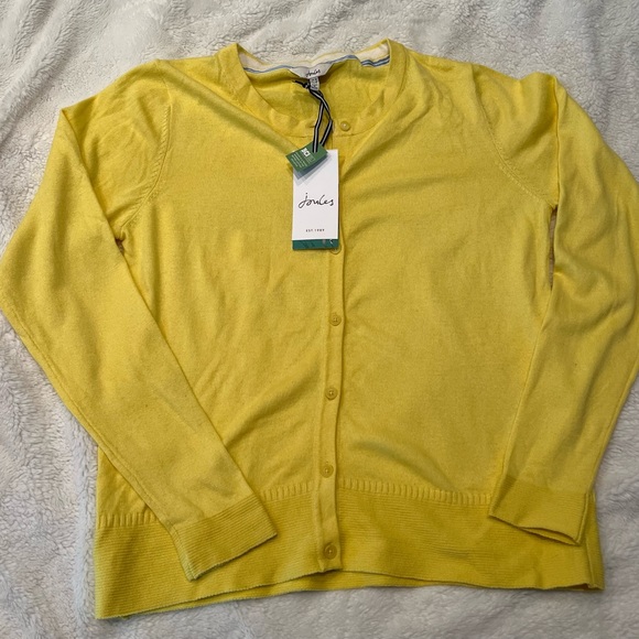 NWT Joules yellow cardigan -size 6 - Picture 2 of 3